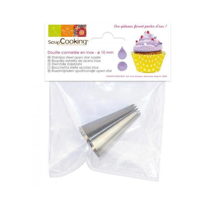 Stainless Steel Pastry Nozzle - Fluted