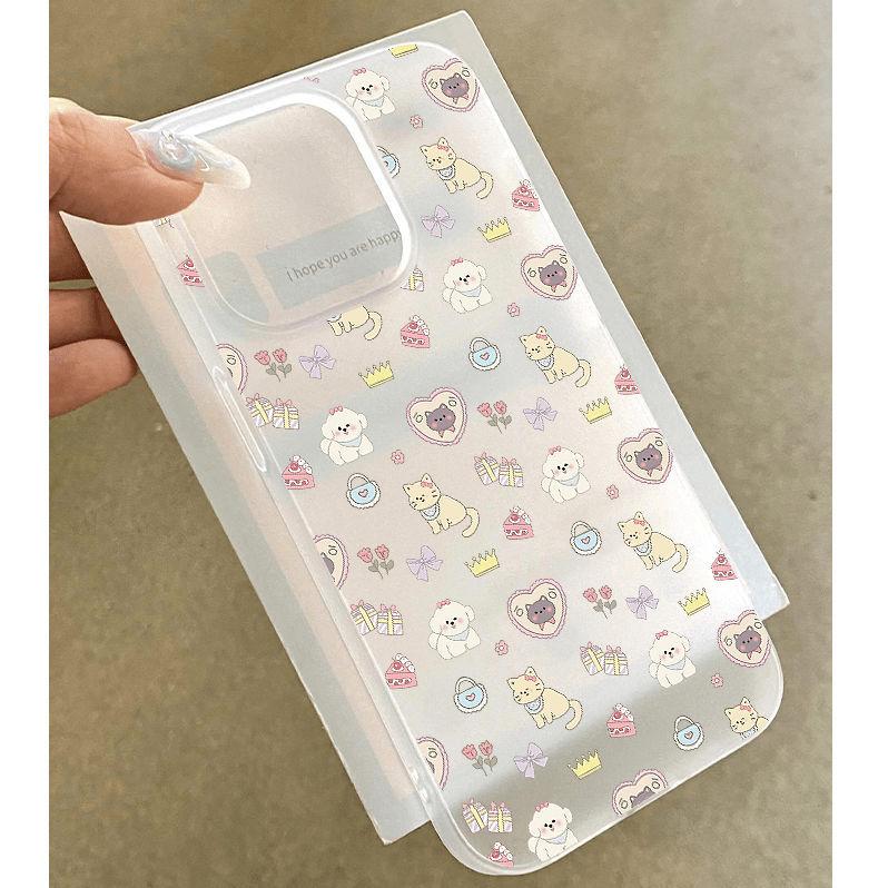 Loving Cats and Dogs for IPhone17 for Apple 16 Women's Phone Case 13 Promax Cartoon 14 Transparent 12