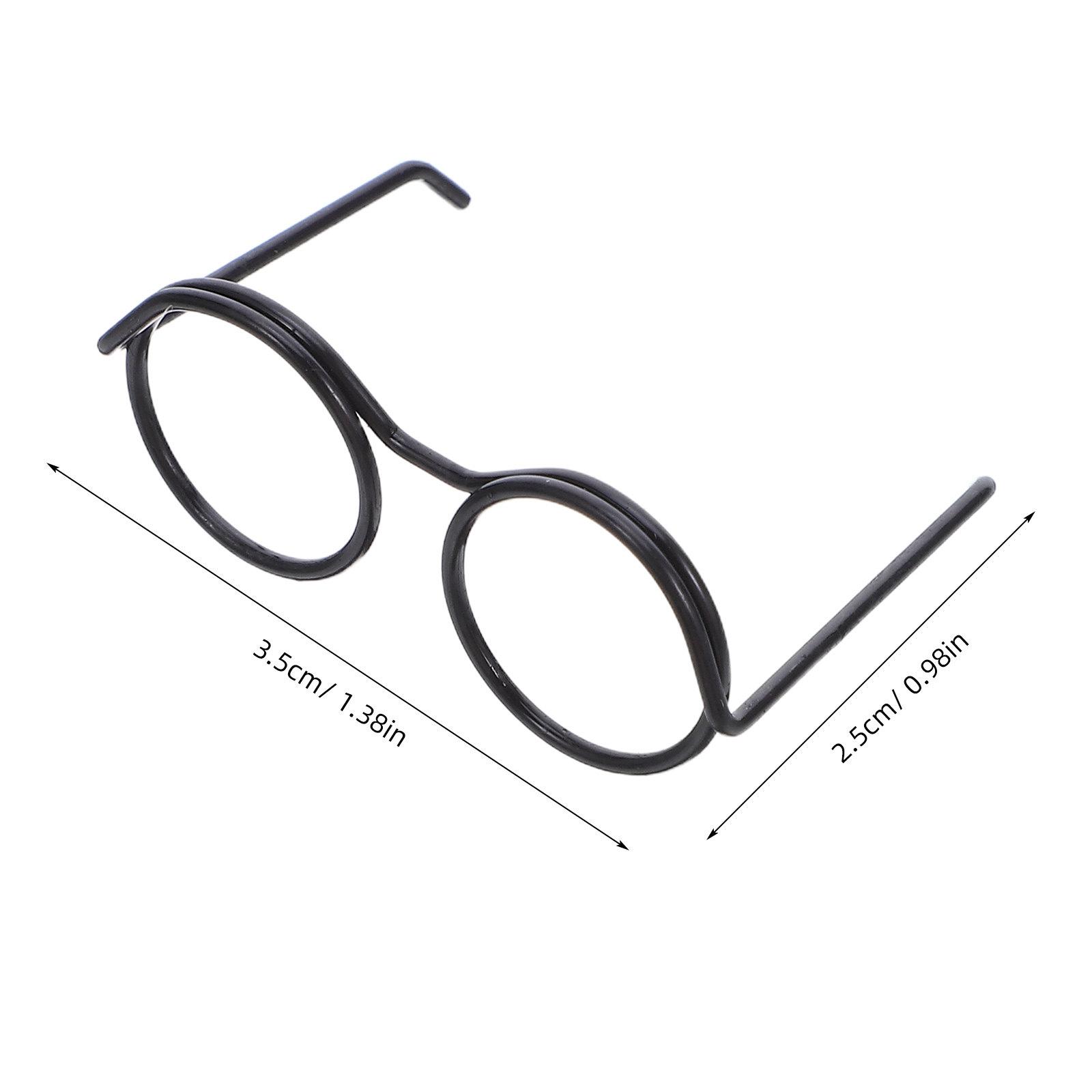 

50Pcs Miniature Eyeglasses Realistic Wire Trim for DIY Crafts Dollhouse Accessories Mini Glasses for Decoration чёрный