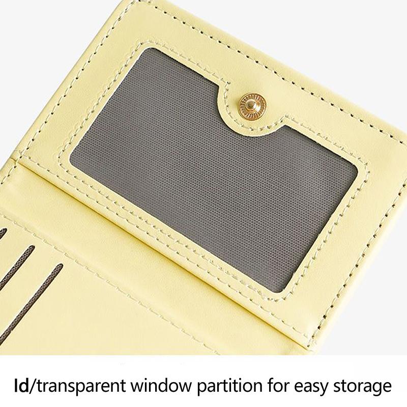 Women Cute Bear Wallets Triple Multi Functional Short Wallets Fold Card Holder Coin Purse Ladies Card Bag Clip Cartoon Bags