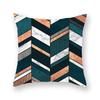 Nordic fashion turquoise geometric pillowcase striped splicing sofa chair bedside cushion cover 45x45cm room bedroom home decor