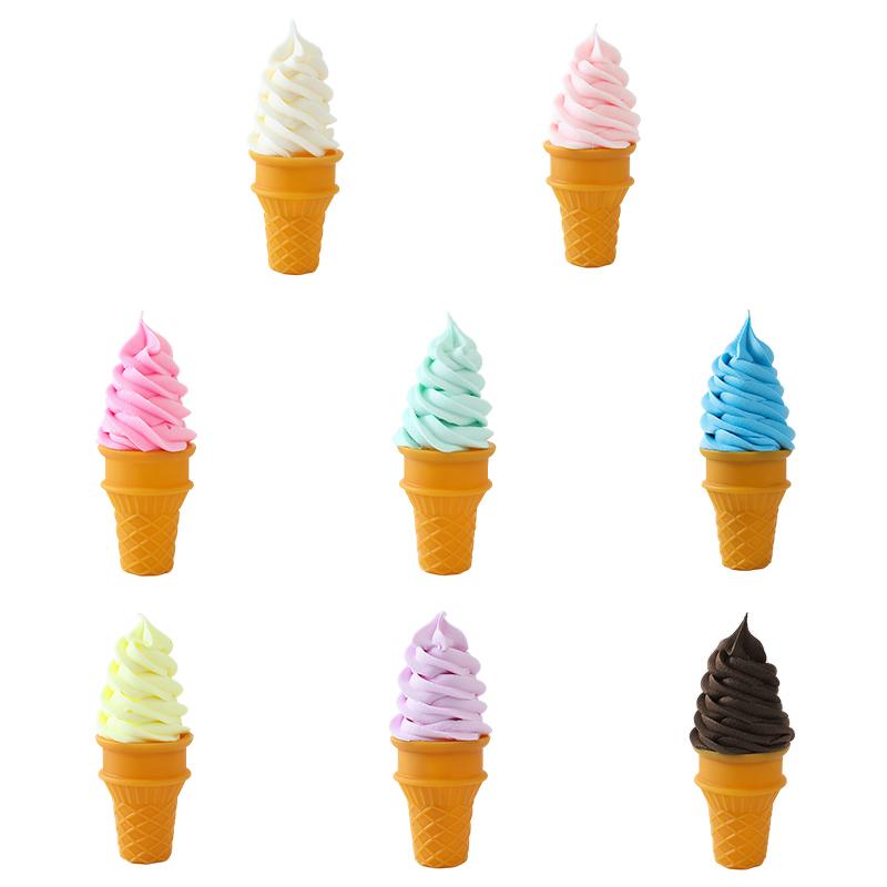Simulation Crispy Ice Cream Model Artificial Food Model Fake Food Dessert Ice Cream Cone Photography Decorative Props Kids Toy