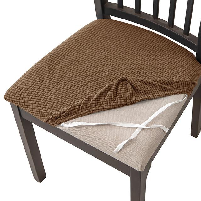 T -Shaped Jacquard Dining Chair Cushion Cover Elasticized Anti -Dirty Seat Cover For Dining Room Home Wedding Event Office Chair Cushion Slipcovers