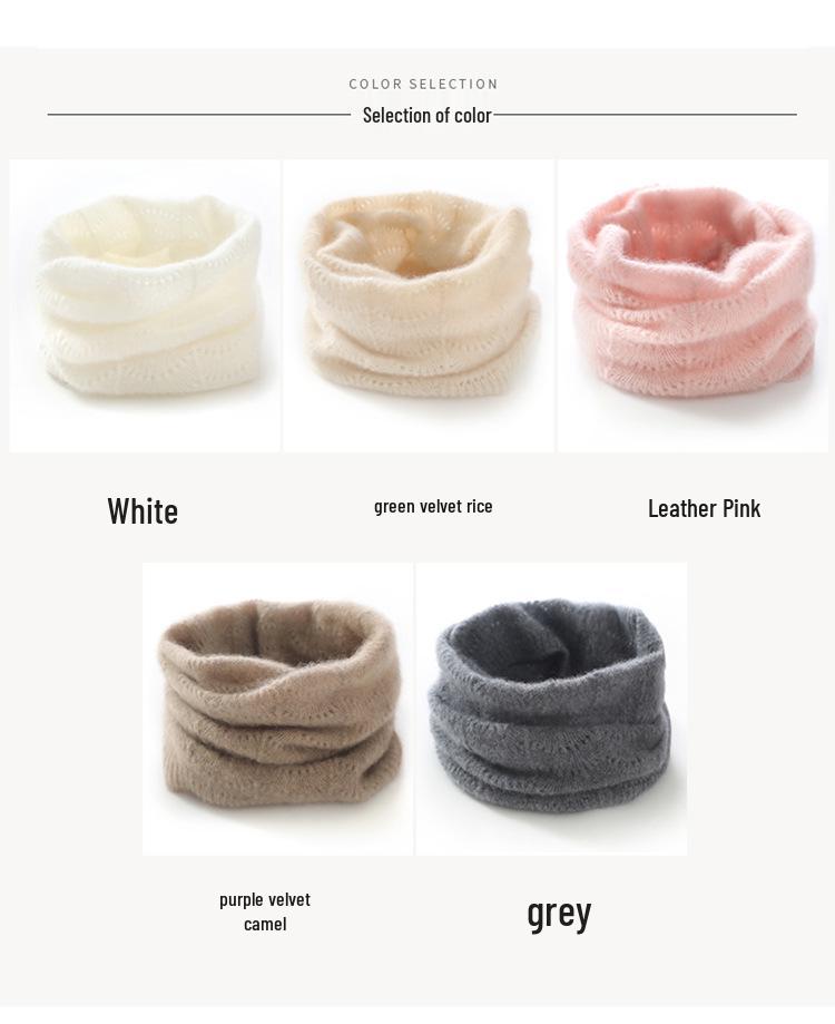 Women's 100% Pure Cashmere Hollow Design Neck Warmer - Solid Color, Early Autumn Style, Outdoor Cold Protection, Knitted Gaiter.