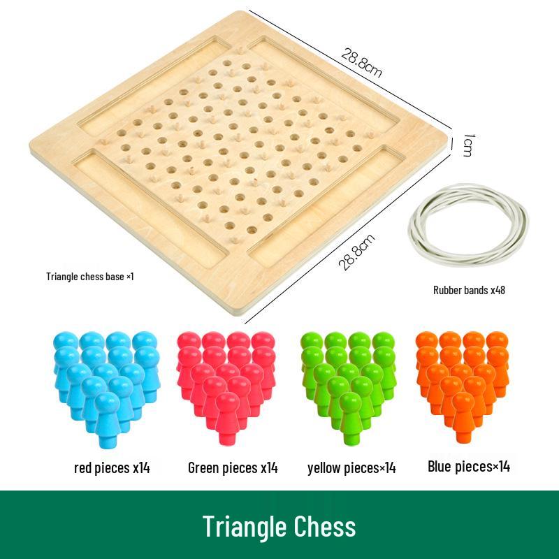 Children's Triangle Chess Educational Game Toy Set for Parent-Child Interaction and Kindergarten Teaching