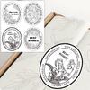 100-Pack Vintage Floral Oval Sealing Stickers for Gift Box and Tissue Paper Decoration