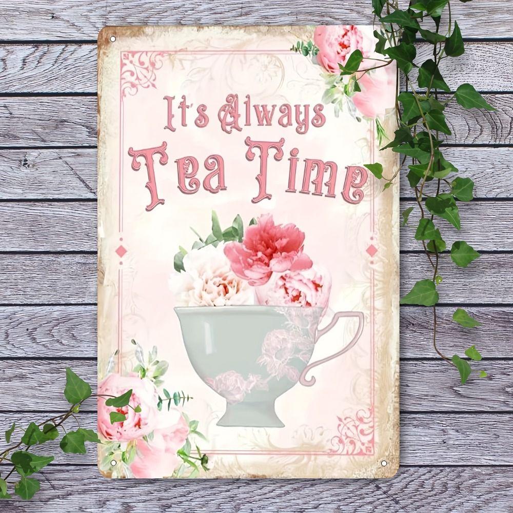 Vintage Metal Tin Sign Easter Bunny with Eggs Wall Decor Home Kitchen 20x30cm