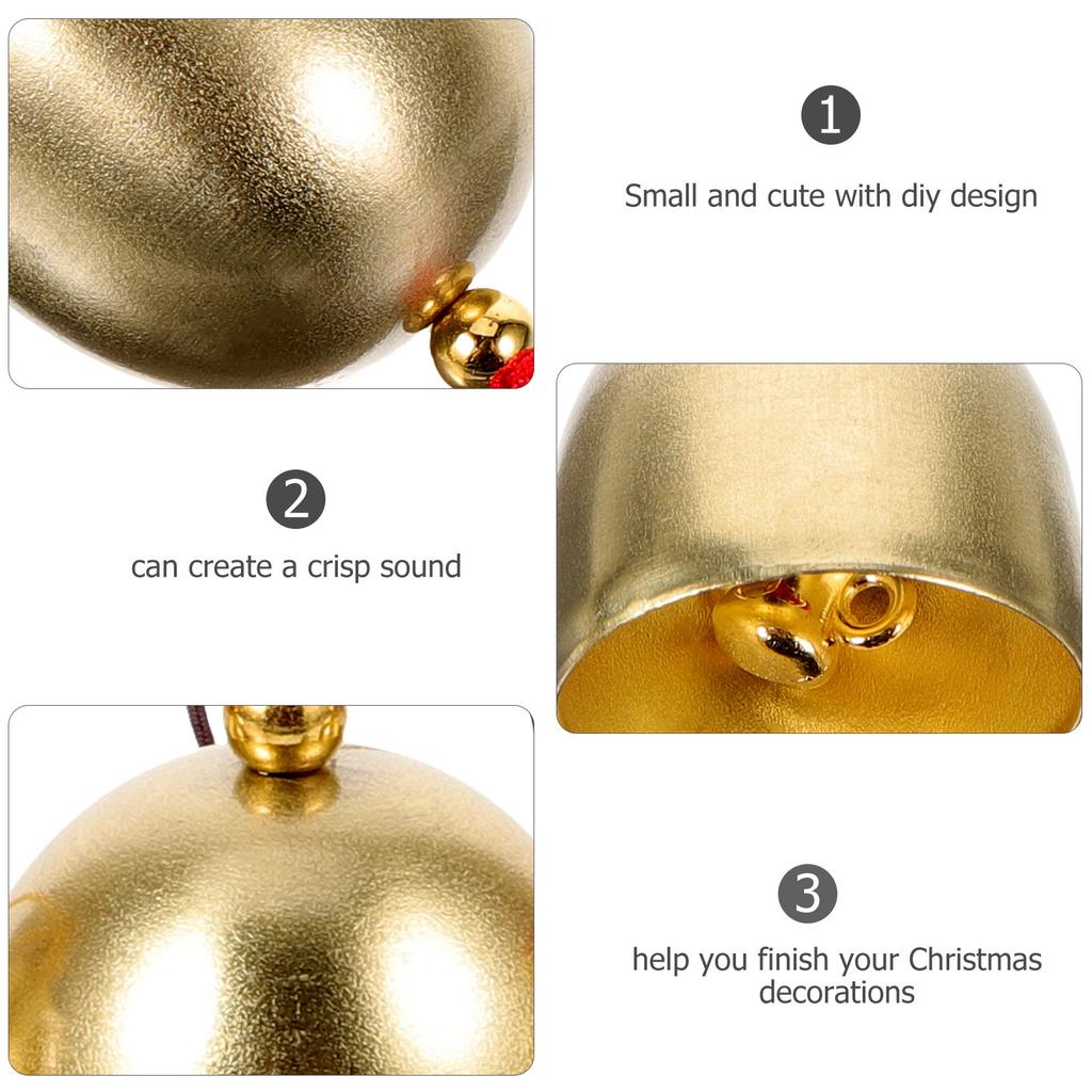 9Pcs Alloy Christmas Bells Vintage Mini Hanging Bells DIY Craft Accessories Tree Decorations Small Bell Mini Bell