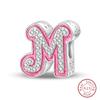 Copper Princess Pink 26 Letters Charm Bead Charms Bead Charms 3mm Do It Yourself Birthday Fine Jewellery Making