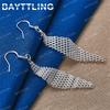 Charm 925 Sterling Silver Exquisite Long Tassel Braided Earrings for Women Fashion Wedding Accessories Jewelry