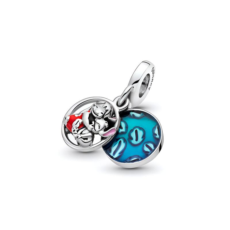 Pandora Disney Lilo & Stitch Family Charm 925 Silver Pendant Women's 799383C01