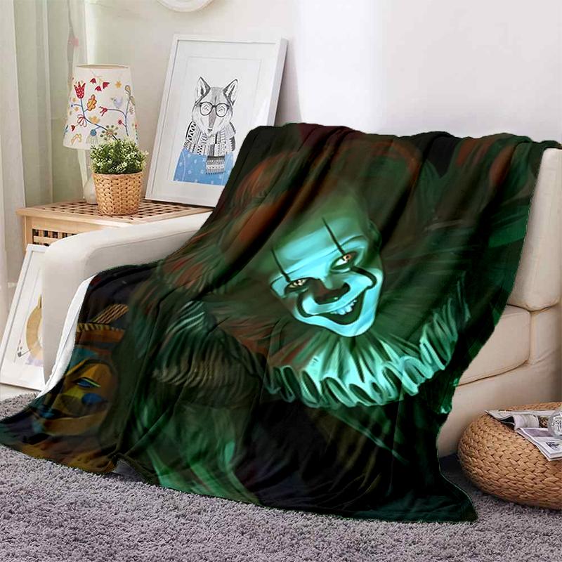 1PC Horror movie theme blanket, all-season lightweight home office outdoor nap multifunctional blanket, Halloween gifts