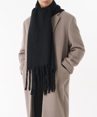 Musinsa Standard Fluffy Bold Muffler [Black]