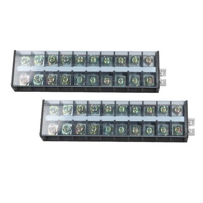 Pair 660V 100A Dual Rows Wire Terminal Block Screw Barrier Strip for Power Distribution Systems T10010