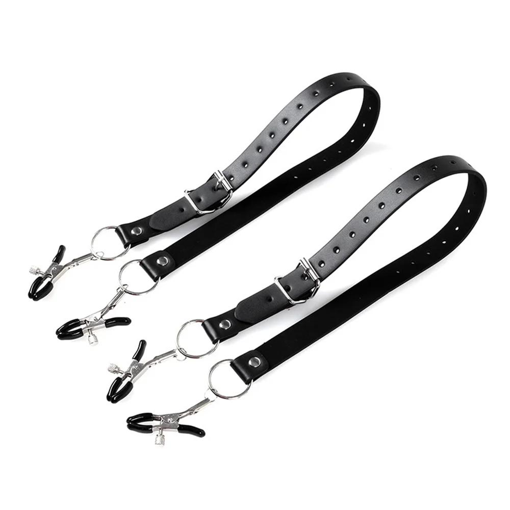 Nipple Clamps Clips Mouth Plugs Collars Choker Vagina Clip Bondage Set Kink Fetish Erotic Flirting for Woman Adult Sex Toys