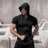 Men's Summer Quick-Dry Ice Silk Zip-Up T-Shirt - Slim Fit, Short Sleeve, Hooded