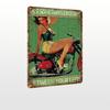Retro Metal Tin Sign Car Engines & Characters Decor for Garage Man Cave 20x30 Cm