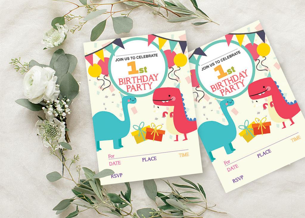 Darling Souvenir Multicolor Birthday Invitation Card Printable Fill or Write In Blank Invites Party Supplies Pack Of 28 5 X 7