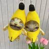 New Creative Banana Cat Plush Pendant Cute Crying Banana Cat Happy Cat Fun Key Chain Pendant Doll Accessories Gift Craze