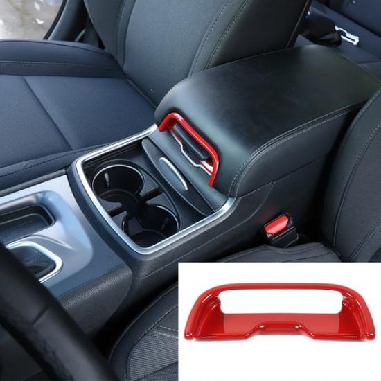1X Red Central Armrest Box Switch Decor Cover for Dodge Charger 11+ Accessories