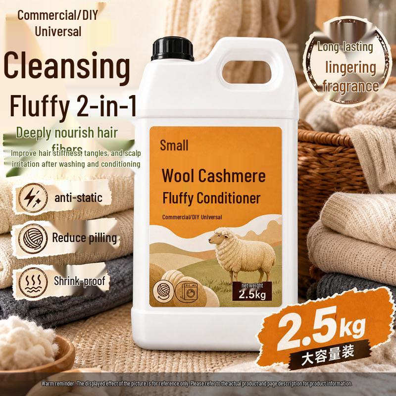 Wool & Cashmere Softening Detergent for Sweaters and Coats - Fluffy, Anti-Shrink Cleaner