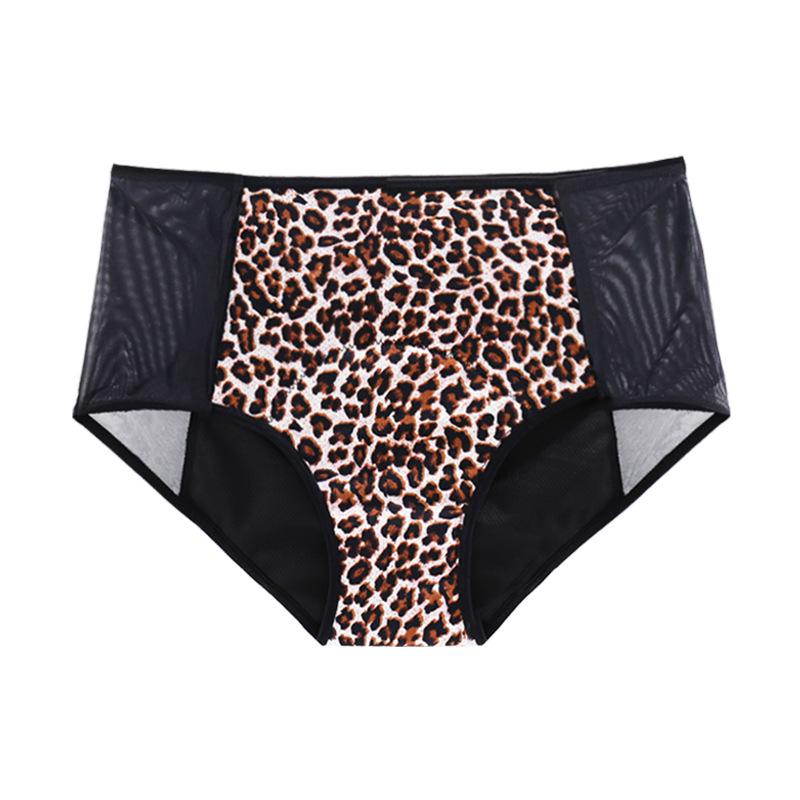 Chiloți Menstruali Sexy cu Imprimeu Leopard, Anti-Scurgeri - Lenjerie Intimă Absorbentă cu 4 Straturi pentru Femei