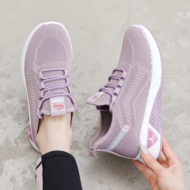 

2024 Весенние женские легкие дышащие кроссовки для бега - Универсальные, повседневный комфорт 36 чёрный