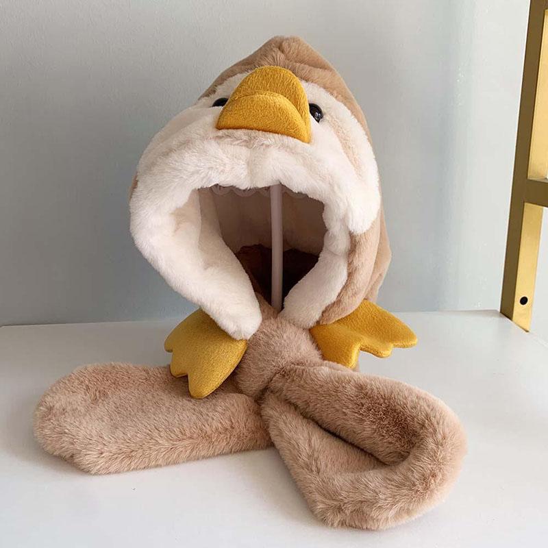 Pinguino Carino Bambino Tuta Sciarpa Cappello 1-4 anni Bambini Caldo Copricapo Berretto Cartone Animato Bambini Peluche Protezione Orecchie Cappello Invernali Berretti