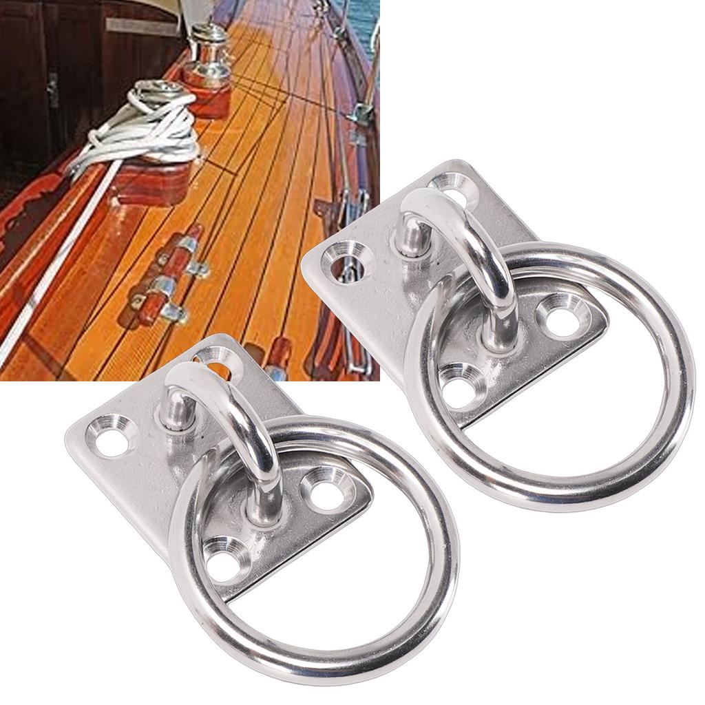   Stainless Steel   Eye Plate   Hooks Marine Hardware Screws for Boats Yachts Sailboats  