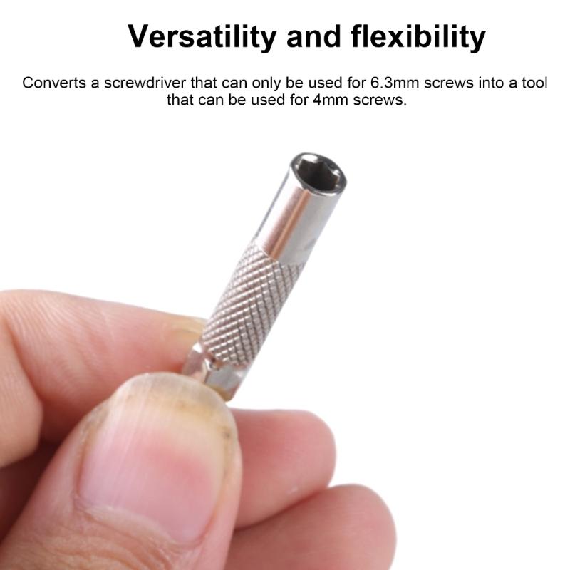 6.35mm 1/4" Insert Bit adapter to 4mm Bit Hex Holder Screwdriver Bit Adapter Manual/Electric Screw Driver Bit Adapter
