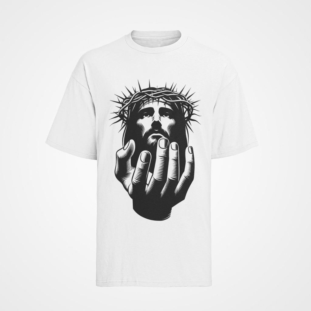 Jesus Face Is King Faith Christians Beds T-Shirt Mens Womens Tees Top Mens 100% Cotton