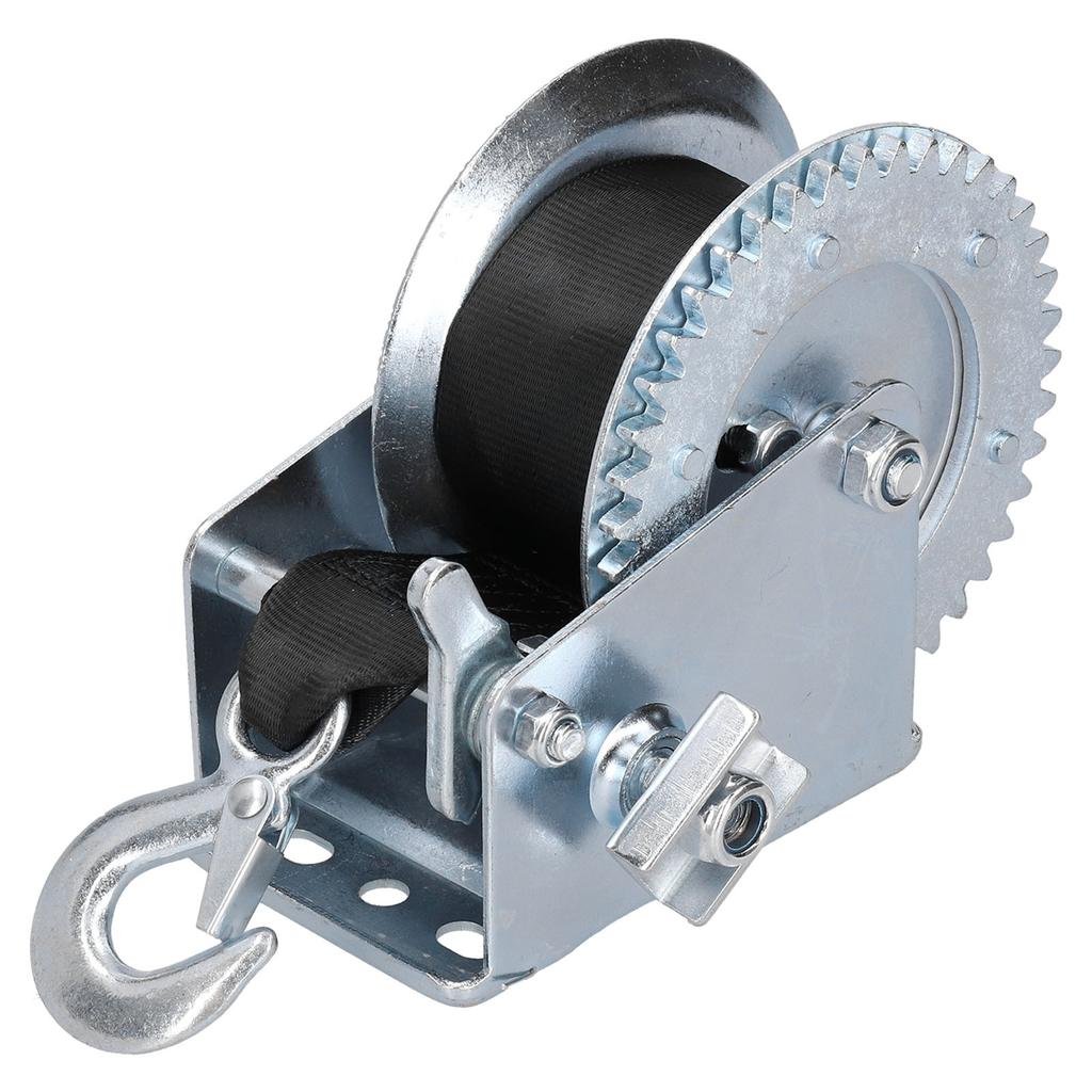 1200LBS Heavy Duty Winch with 8M Strap Hand Crank Cable Gear Winch for Boat Trailer