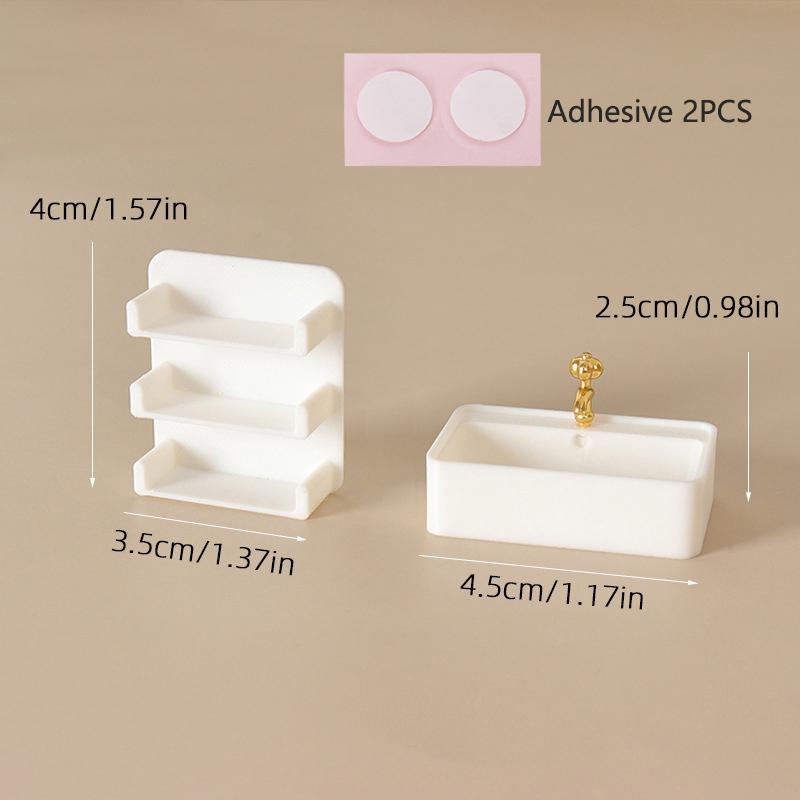 Mini 1/12 Scale Dollhouse Bathroom Sink Wash Basin Wall Shelf Model Micro Scene Decor Pretend Play Furniture Toy