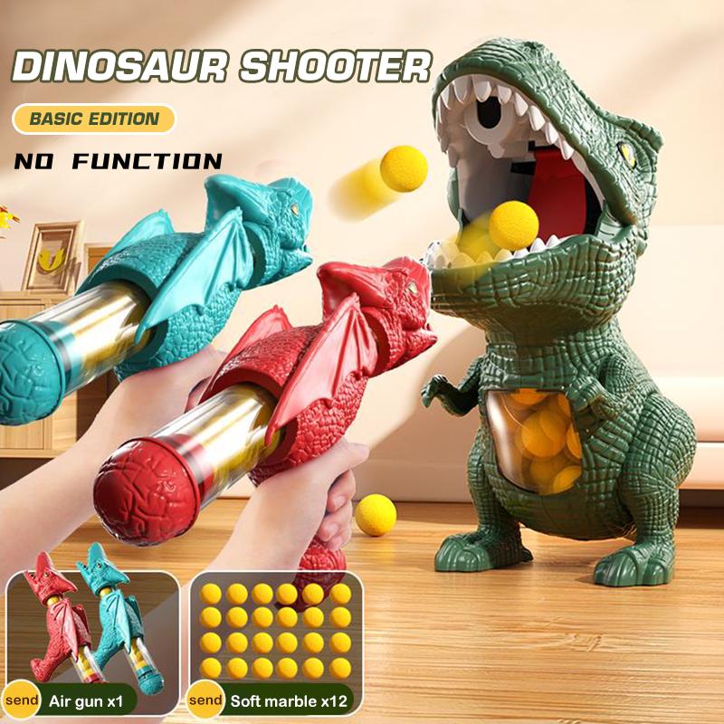 Children playing dinosaurs ducks shooting toy guns parent-child interactive battles boys' air soft bullet guns