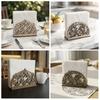 Wooden Paper Towel Holder Decorative Bird Turtle Floral Tissue Dispenser with Universal Card Slot, Napkin Dispenser for Kitchen Dining Table Counter