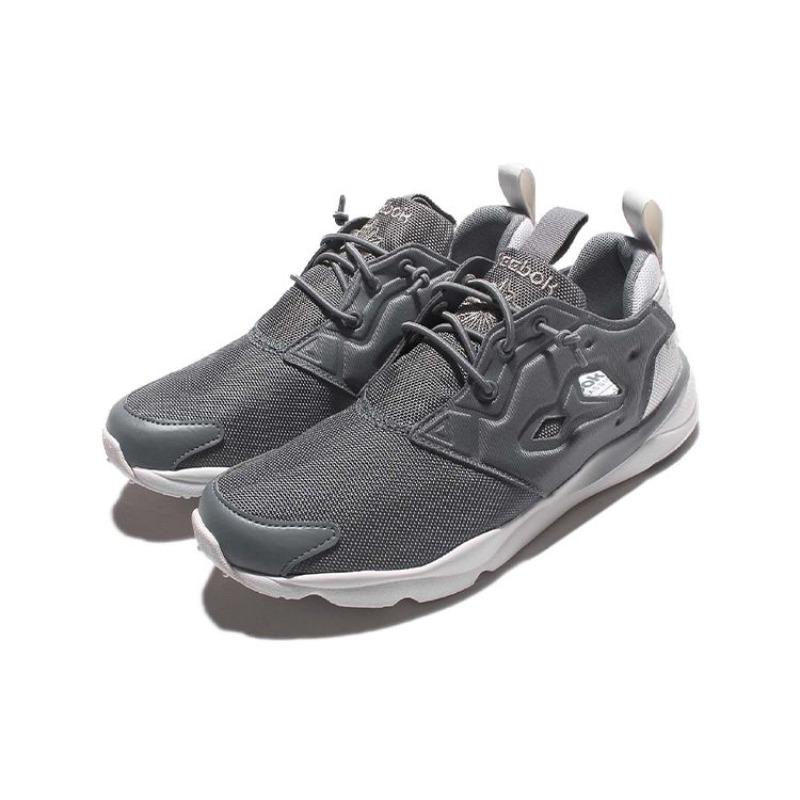 Reebok Furylite Clean Minimalist Fabric Synthetic Leather Low Top Marathon Running Shoes Womens Dark Gray BD1436