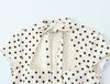 2026 Spring Women's Polka Dot Bow Dress - European & American Style, Short Sleeve