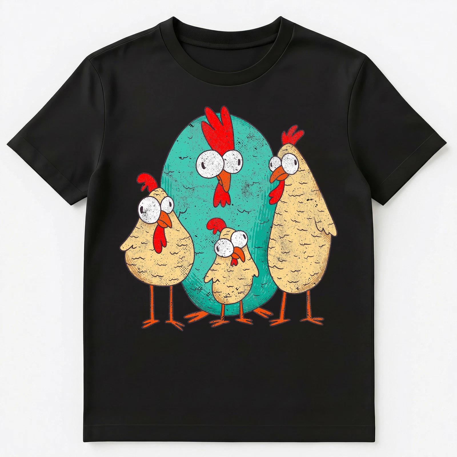 

Stupid Looking Crazy Cartoon Chickens Funny Unisex T-Shirt M