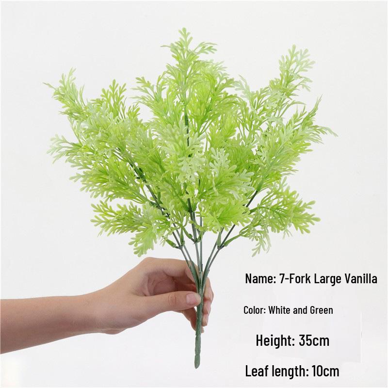 Artificial Green Plant Bundle: Decorative Plastic Grass, Water Grass, Plastic Flower, and Fern.
