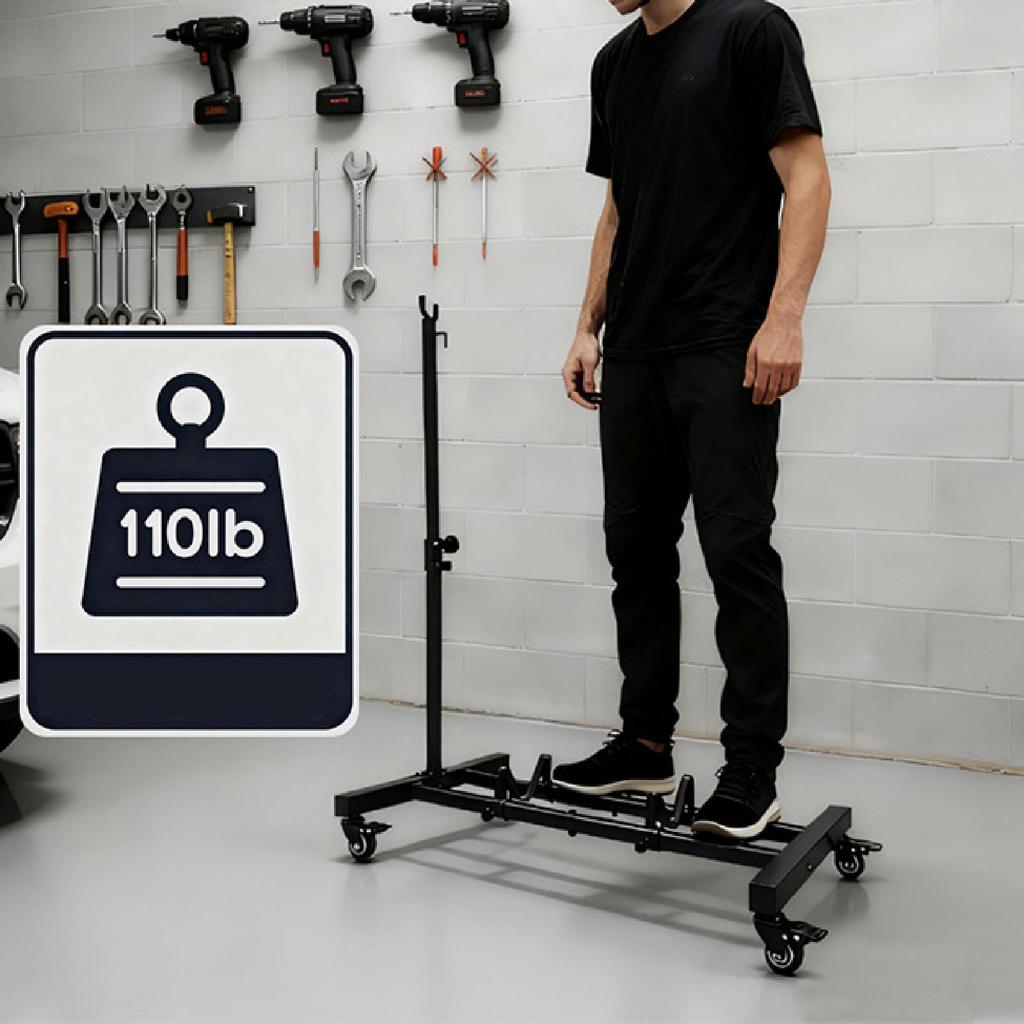 Vertical Bike Stand with Wheels Professional Space Saving Indoor Holder Iron