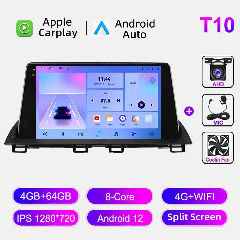 Car Radio WIFI+4G BT CarPlay For Mazda 3 Axela 2014-2017 Multimedia Video Player GPS Navigation Stereo Audio Head Unit Autoradio
