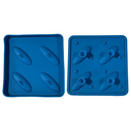 2Pcs Shark Silicone Ice Mold Novelty Cocktail Ice Cube Tray for Whiskey Juice Easy-Release BPA Free Ice Maker Bars Party Supplies