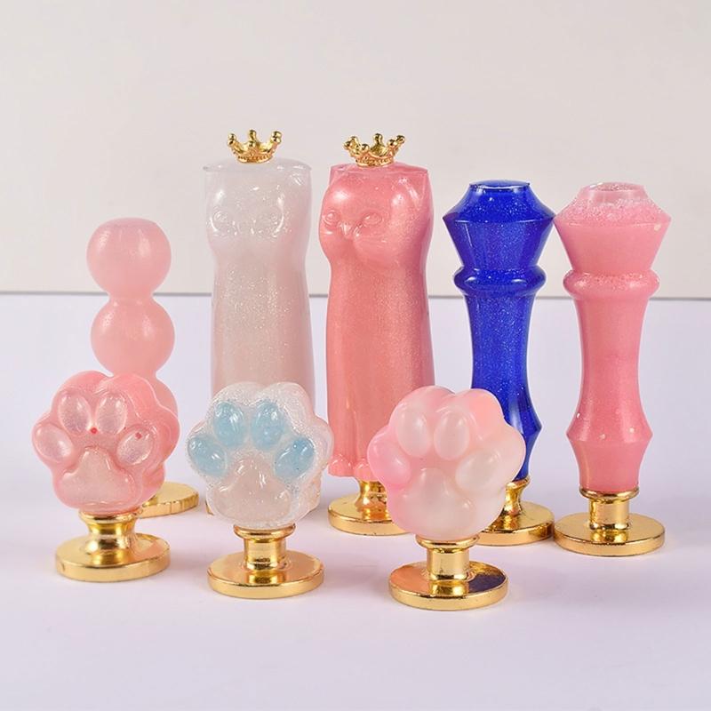 Stamp Handle Resin Mold Sealing Handle Mold Wedding Invitations Wax Seal Stamp Handle Mold for DIY Crafts Crystal