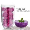 16oz and 12oz Cup Clear Plastic Blender Replacement Cup for 250W MB1001 Series