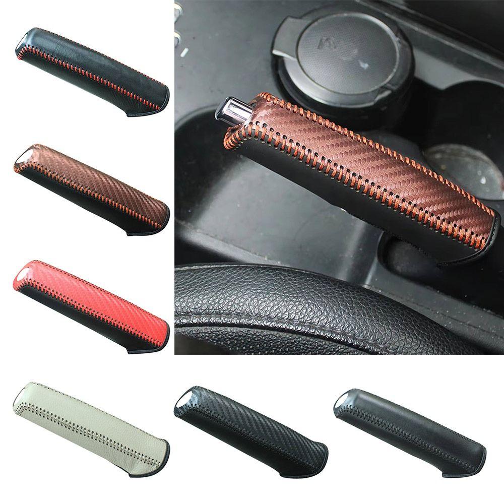 PU Leather Car Hand Brake Sleeve Easy to Install Handbrake Grip Cover  Car Accessories