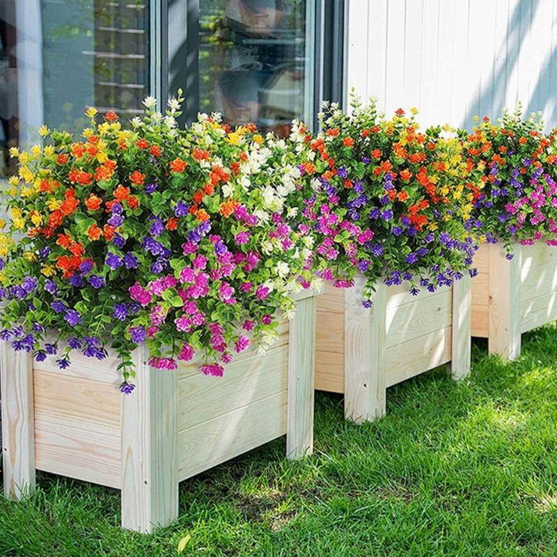Realistic Artificial Eucalyptuses Leaves Ground Stakes For Outdoor Garden Decoration With Weather Resistant Plastic And Soft Rubber