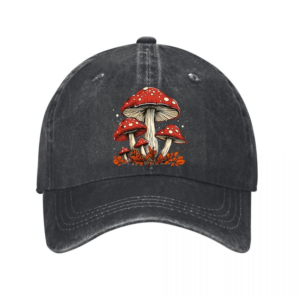 Cappellino da Baseball Lavato con Macchie Rosse di Fungo Vintage per Esterno Unisex FeUnisex