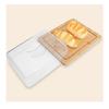 1pcs Bamboo Butter Container with Lid Transparent Butter Tray Cheese Storage Box Food Freshness Preservation Kitchen Organizer