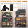 Tool Storage Workbench Rolling Shelving Steel Tool Rack Garage Shelves/ Pegboard