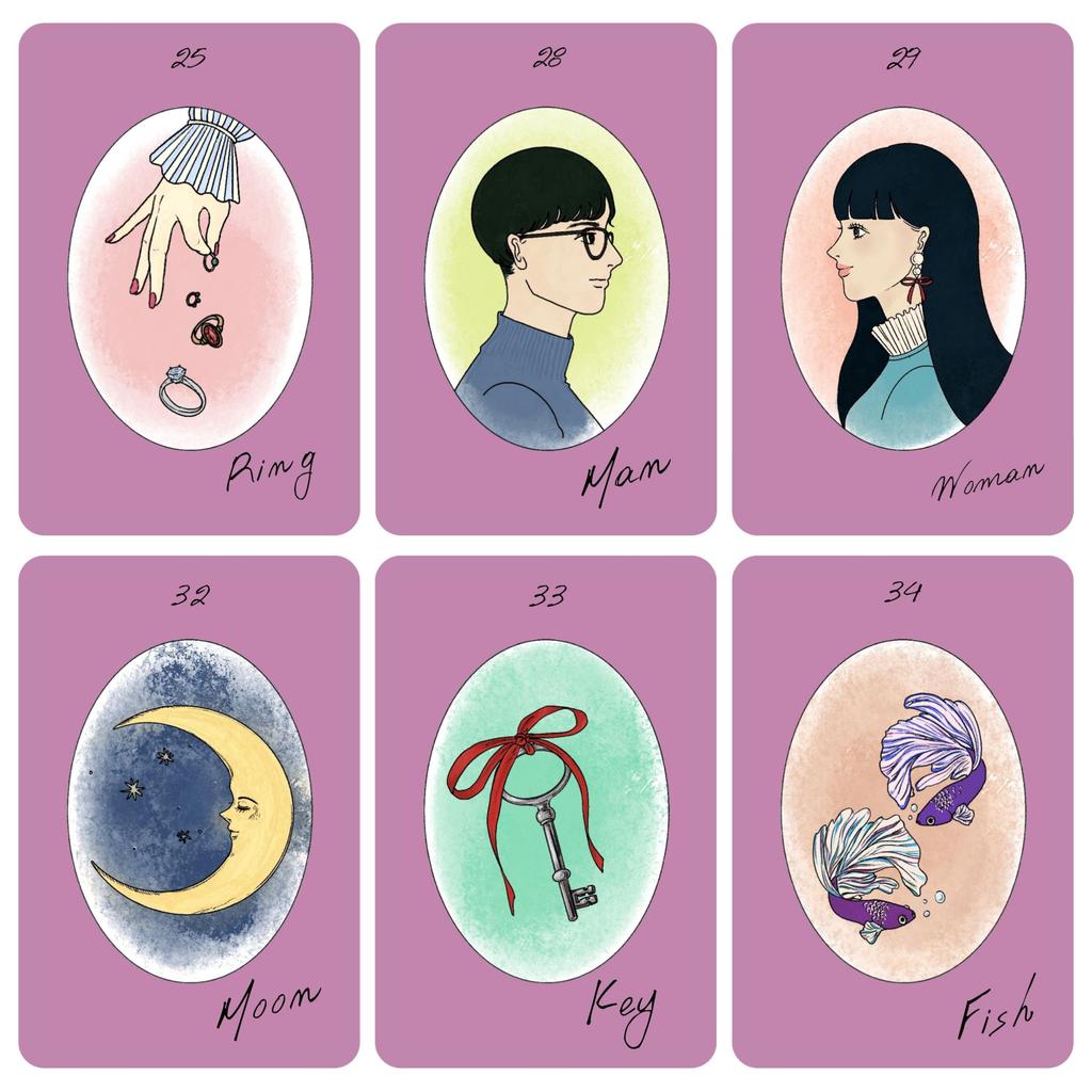 Ribbon Lenormand & Pouch Set | Mame Amano | 36 Cards with Special Pouch [Authentic]